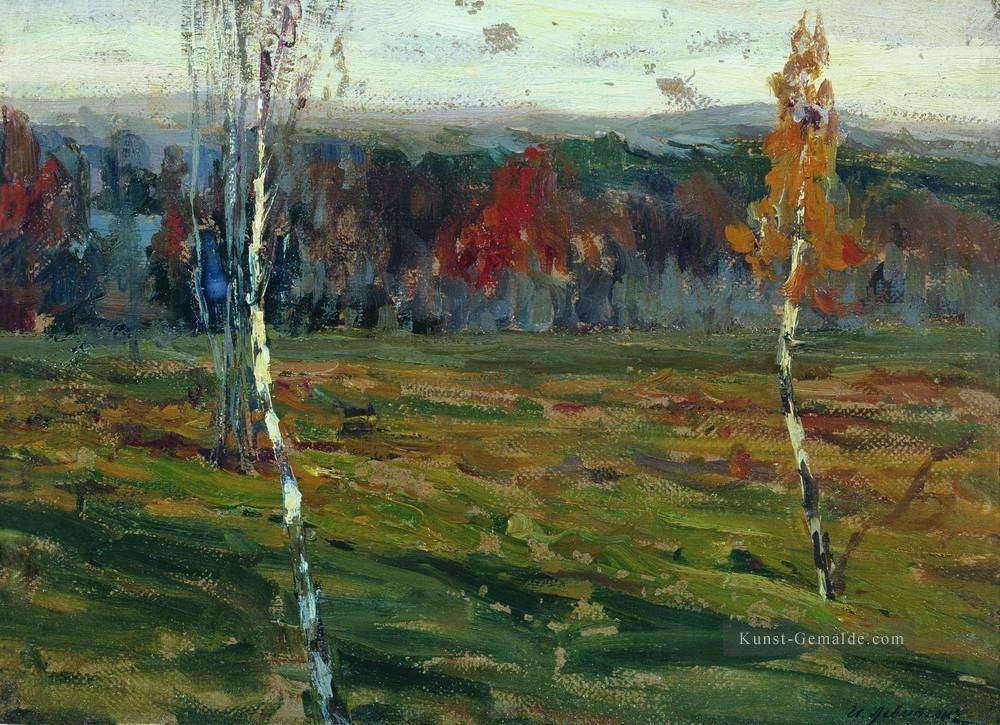Herbst Birken 1899 Isaac Levitan Plan Szenen Landschaft Ölgemälde